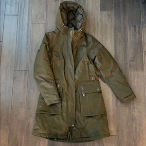 Eddie Bauer WeatherEdge Olive Down Jacket M